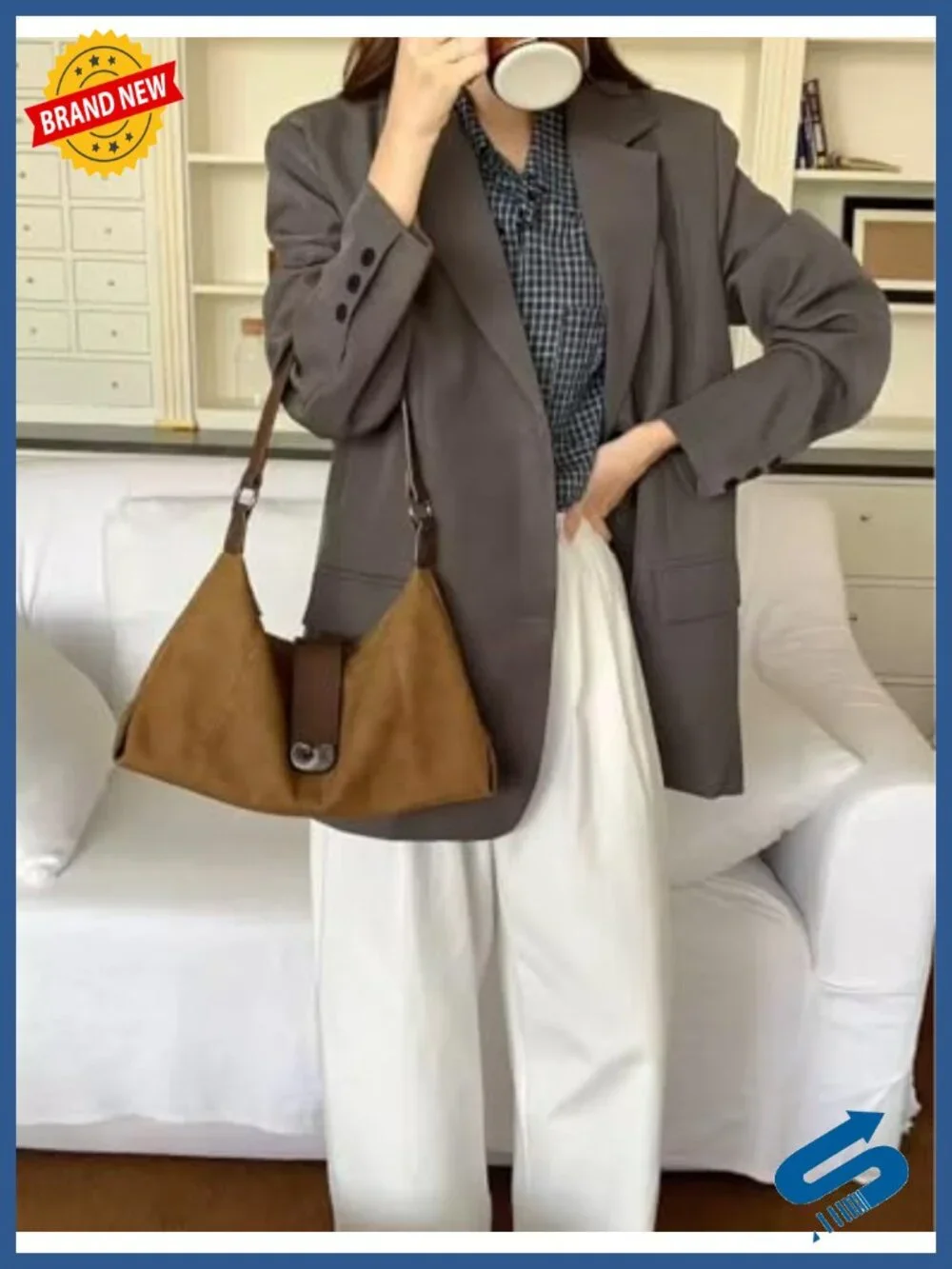 Suede Hobo Shoulder Bag Crossbody Slouchy Tote for Women